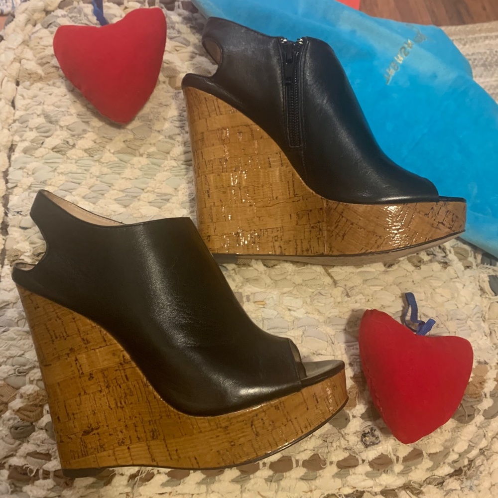 Jean-Michel Cazabat Leather Cork Wedges from Saks